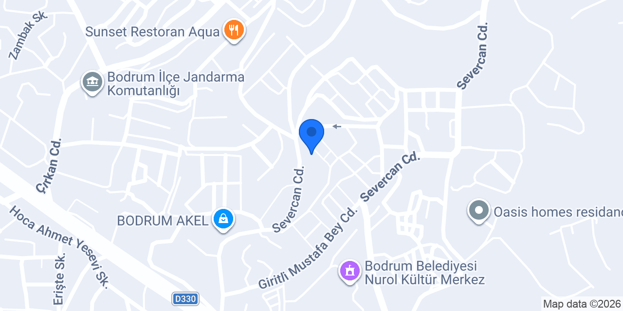 Keskin Rent A Car Bodrum şehir-Bodrum Araç Kiralama konumu