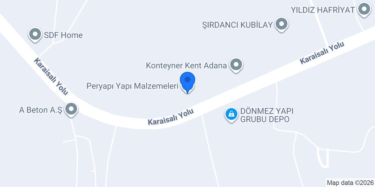 Peryapı Yapı Malzemeleri konumu