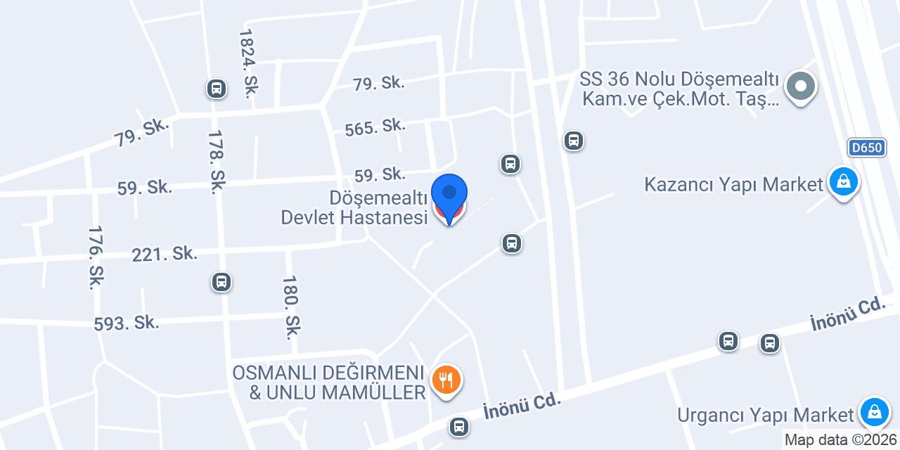 Döşemealtı Devlet Hastanesi konumu