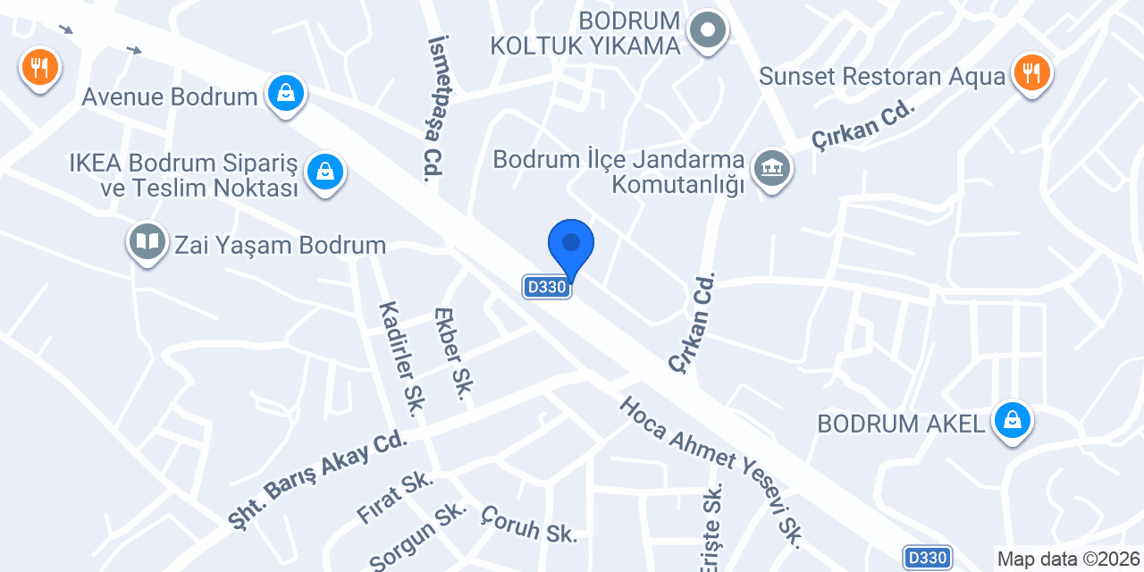 İntema Bodrum Mağaza konumu