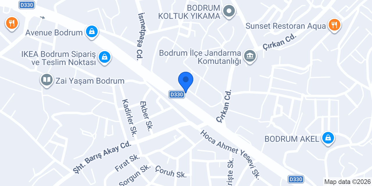 Hälsa Yatak Bodrum konumu