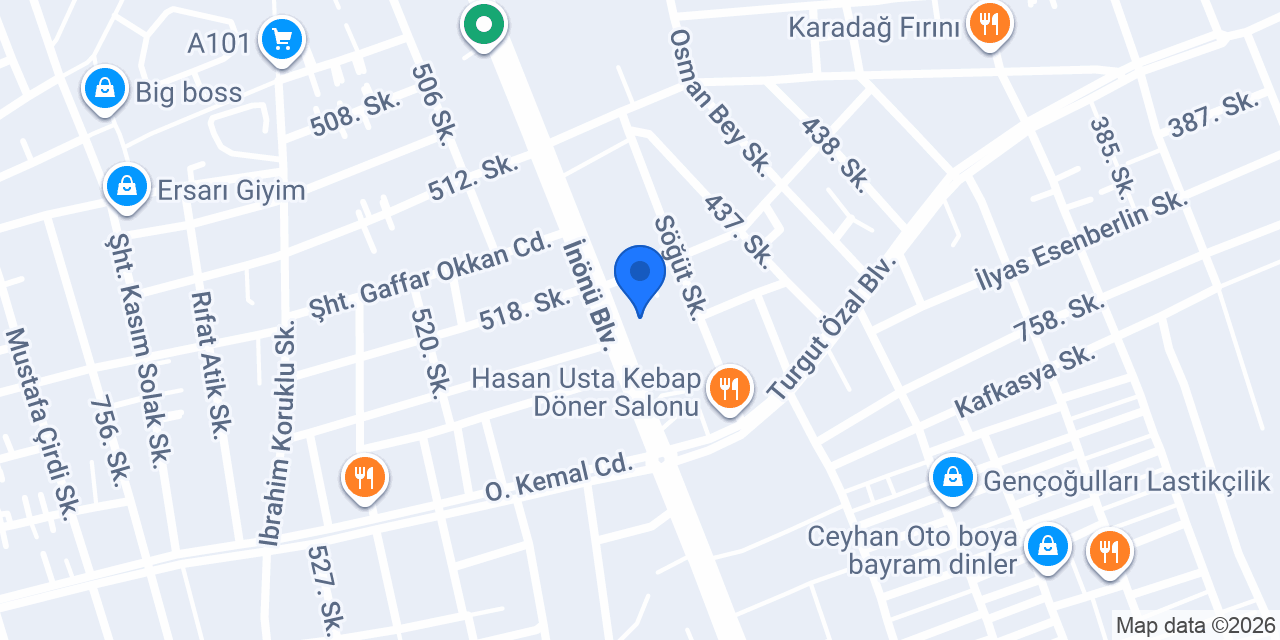 Ceyhan kiralık Çetin Vinç konumu