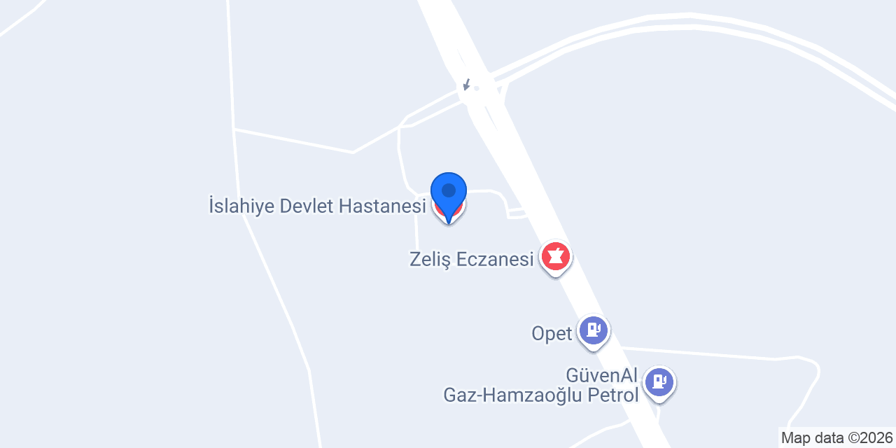 İslahiye Devlet Hastanesi konumu