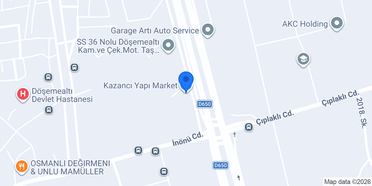 Kazancı Yapı Market konumu
