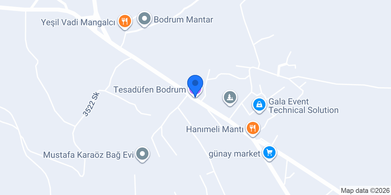 Tesadüfen Bodrum konumu