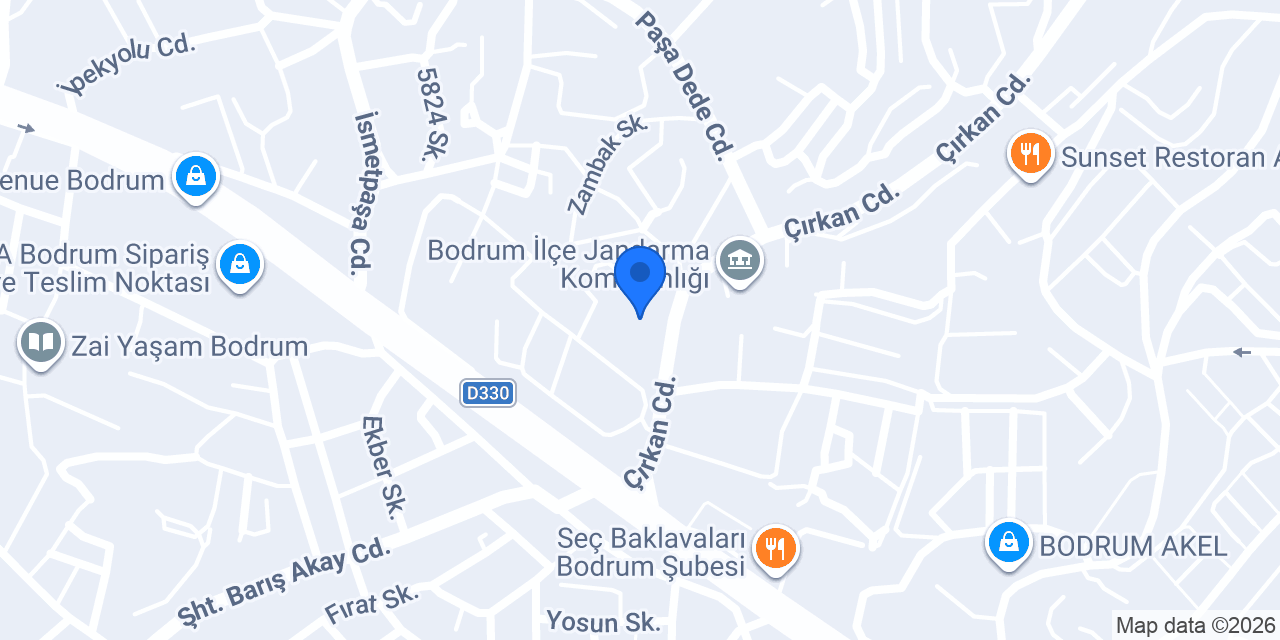 Aktif Yurtdışı Eğitim Bodrum konumu