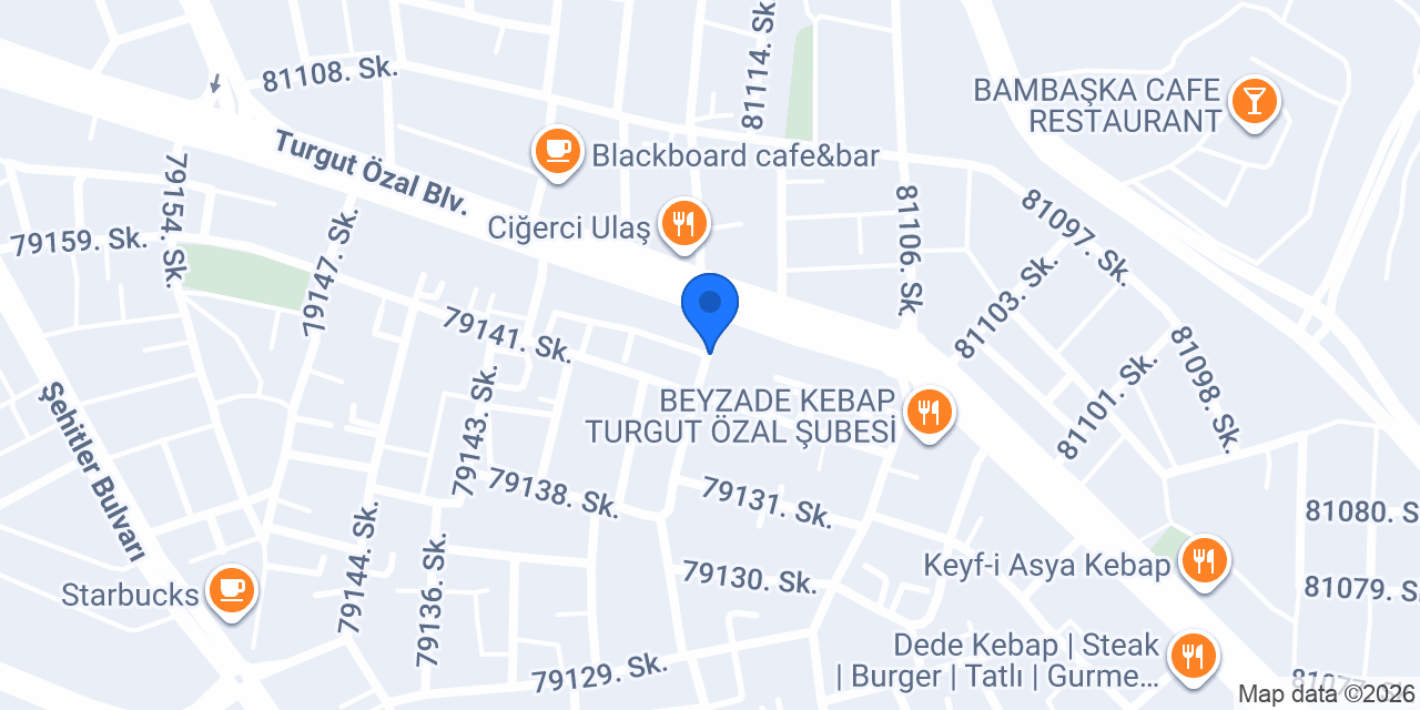 Özal Taksi konumu