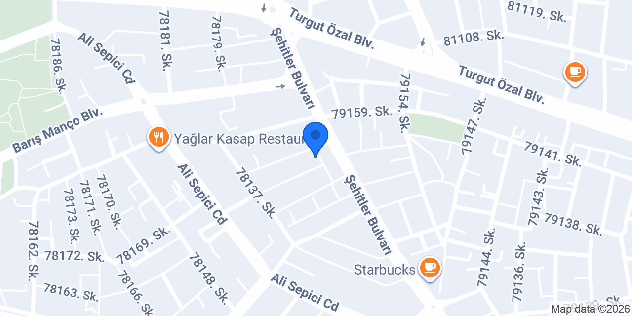 X Bahçe konumu