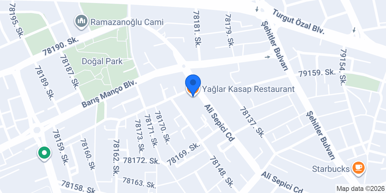 Yağlar Kasap Restaurant konumu