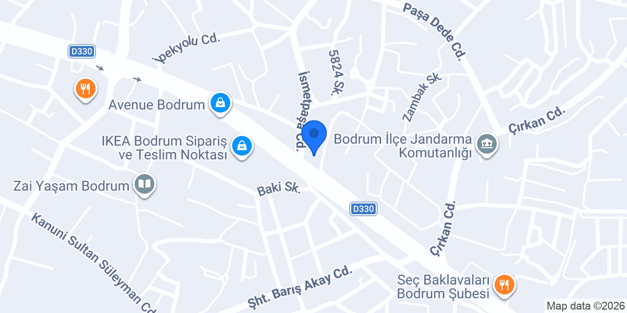 MTS Globe Türkiye Bodrum Ofis konumu
