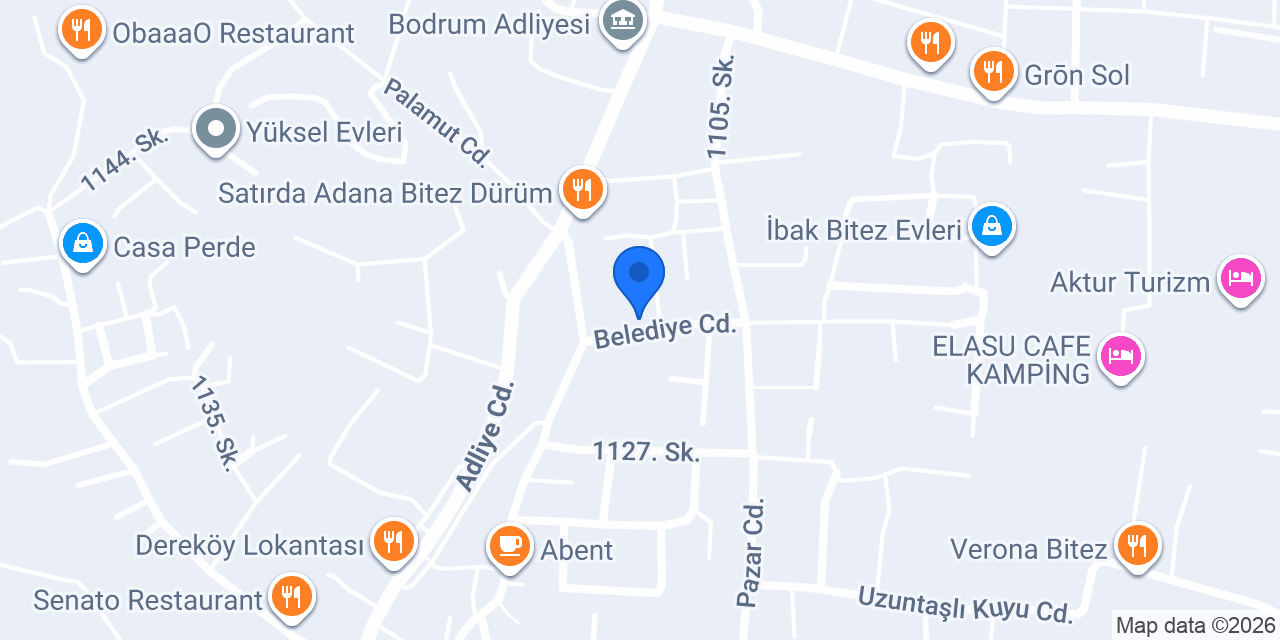 Yazıevi Bodrum konumu