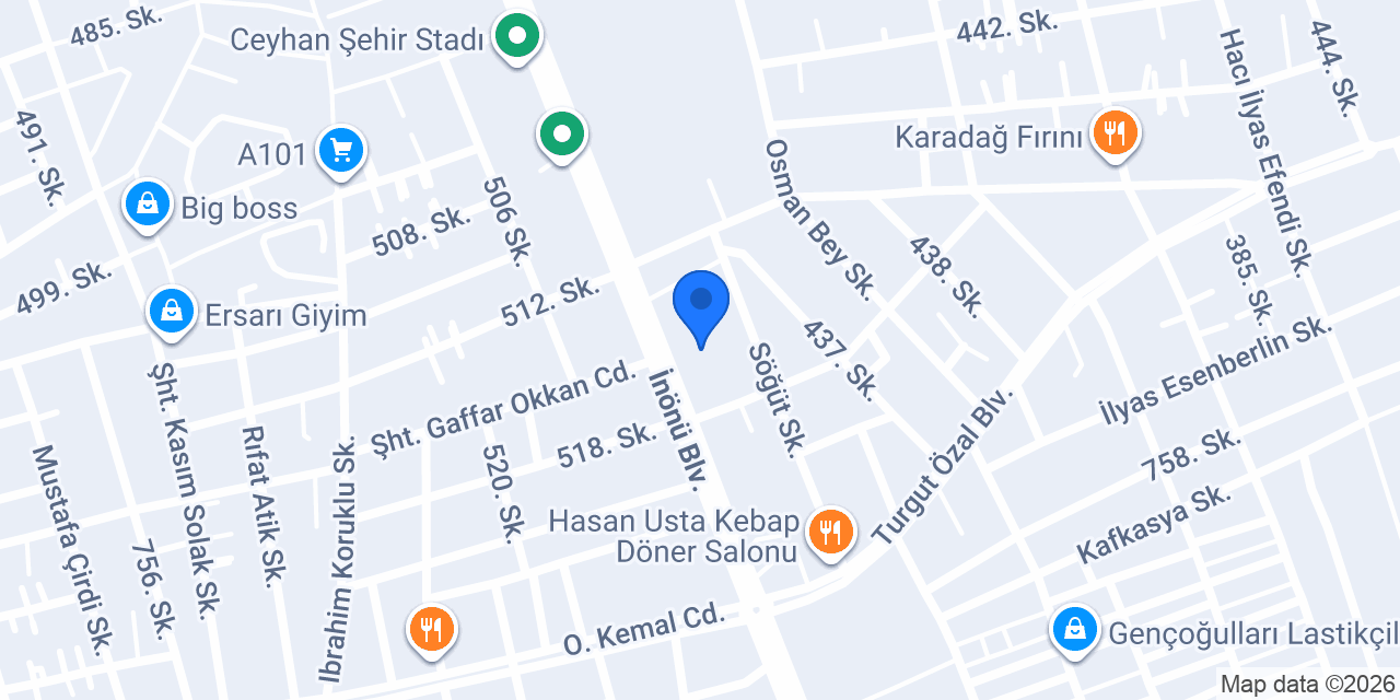 Diş hekimi Ekrem Yahya konumu