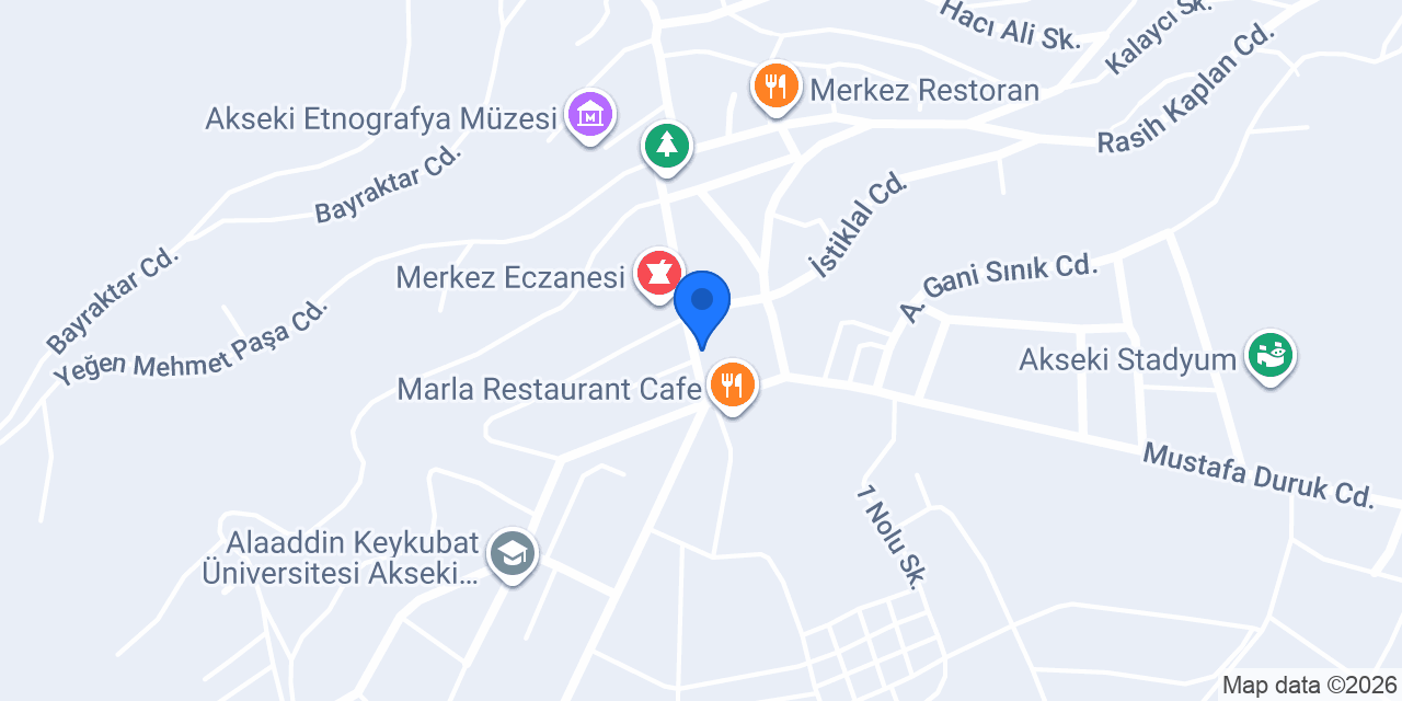 Akseki Adliyesi konumu