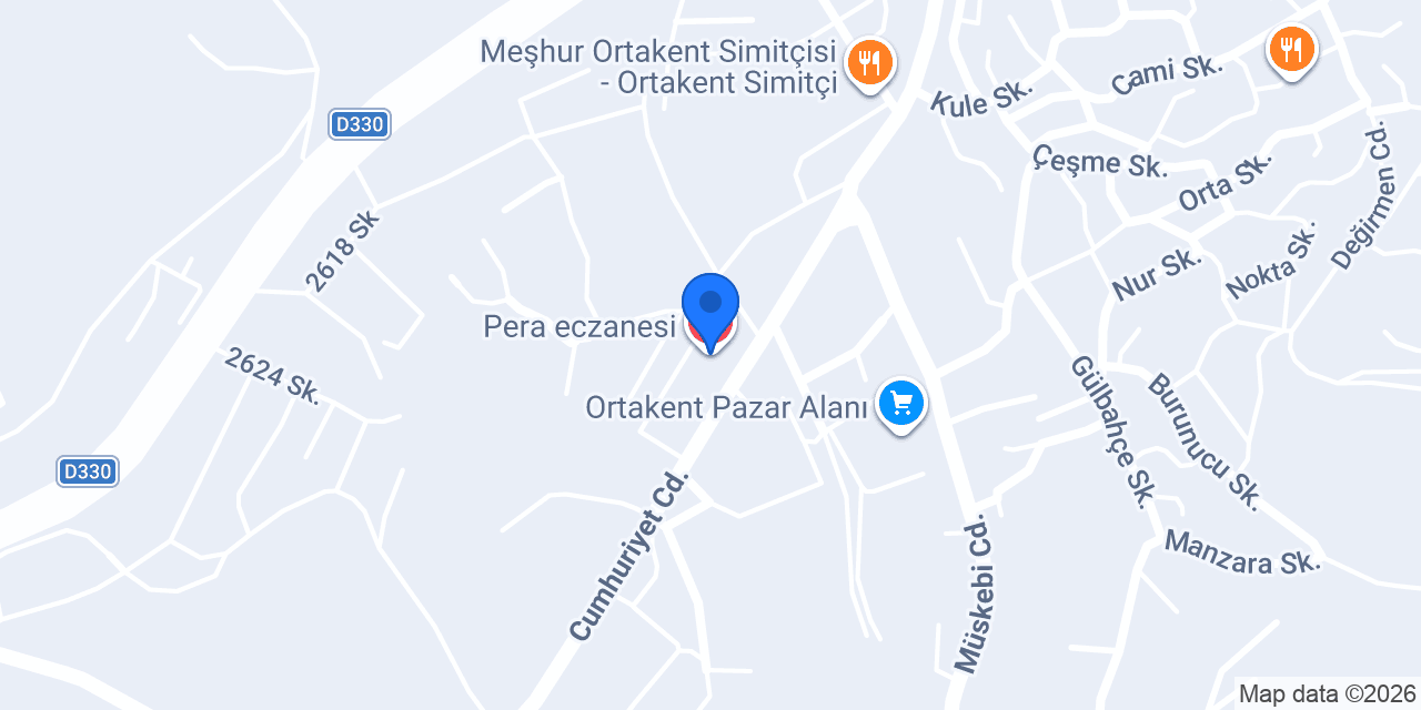 Pera eczanesi konumu
