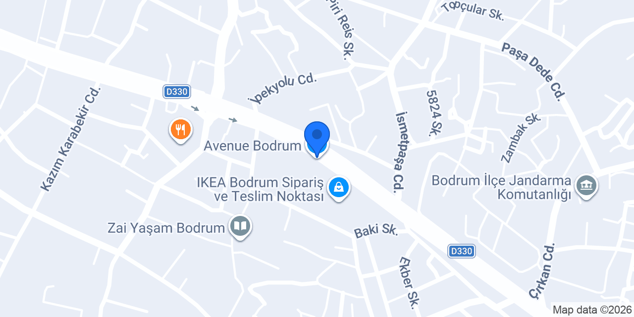 Avenue Bodrum konumu