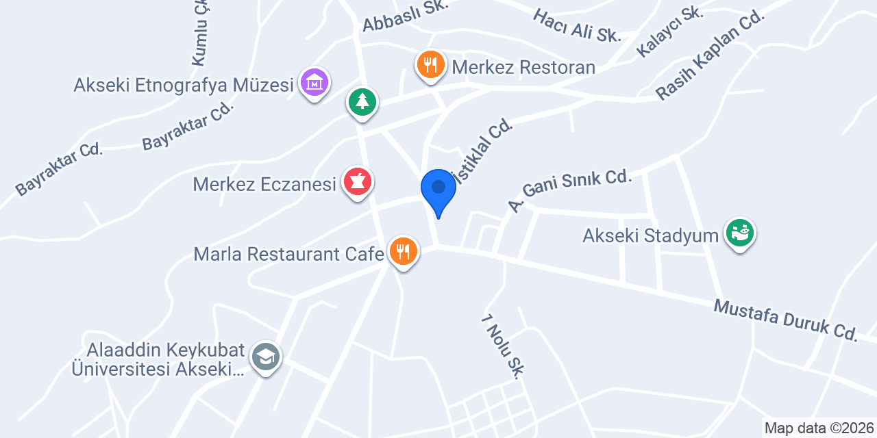 Ptt-akseki Şubesi konumu