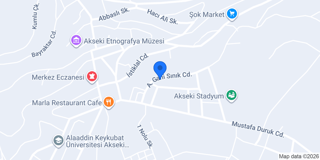 Akseki Öğretmenevi konumu