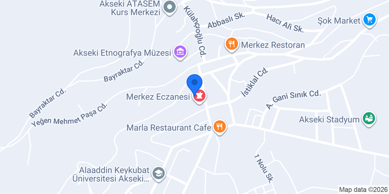 Merkez Eczanesi konumu
