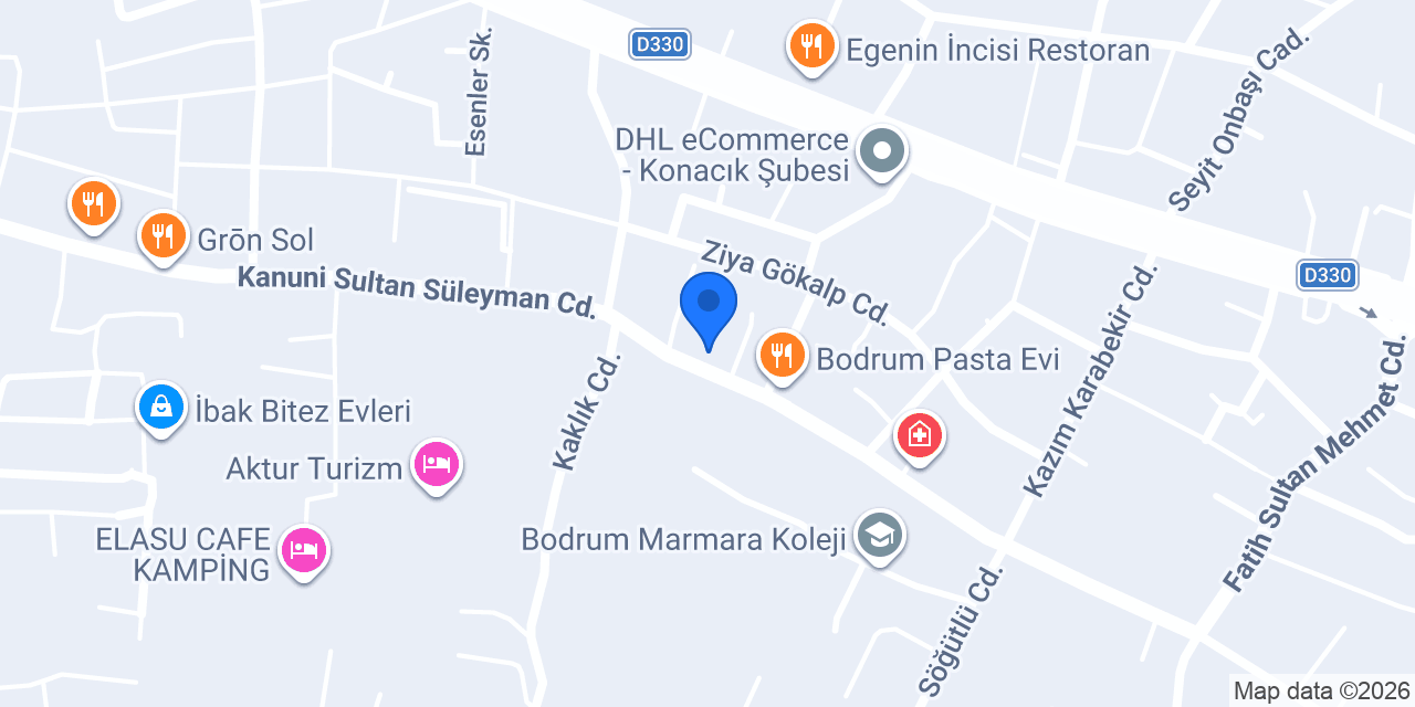 Bodrum Vacu Studio konumu