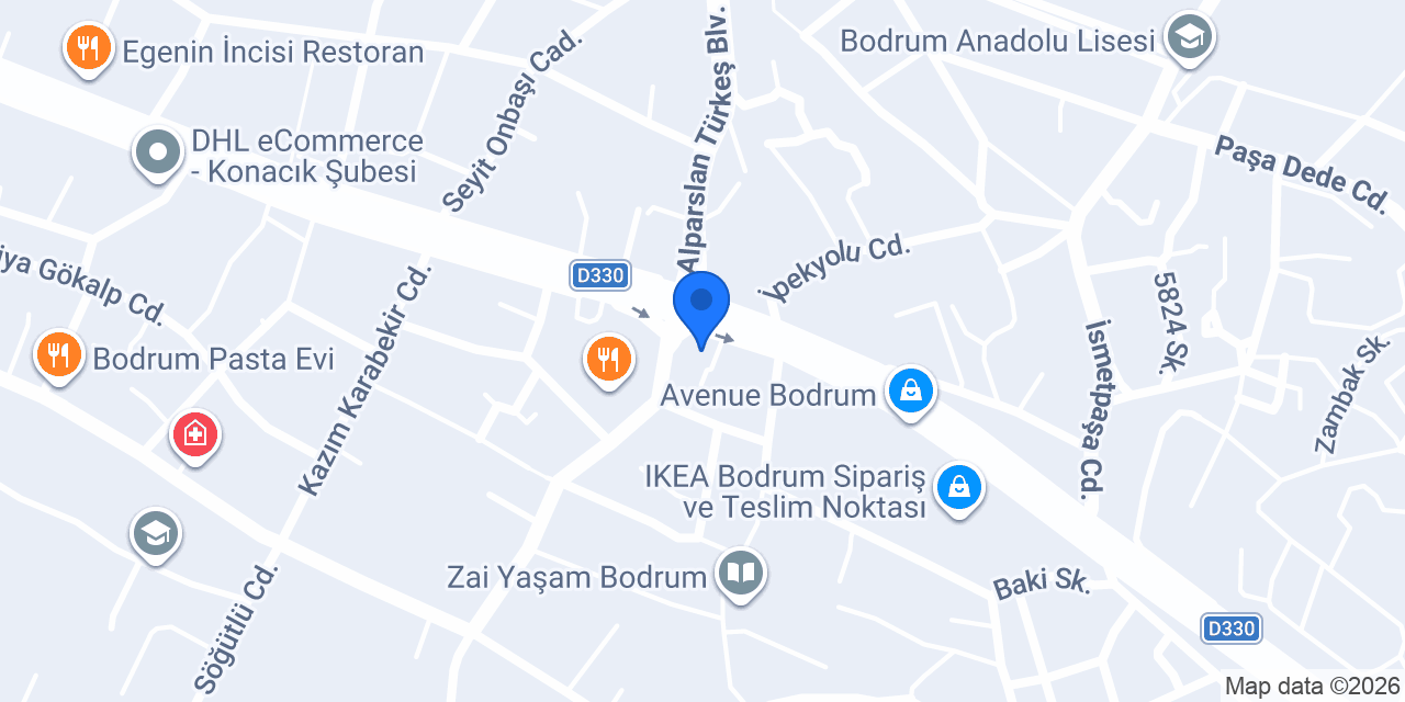 Türkiye İş Bankası Konacık-Bodrum/Muğla Şubesi konumu