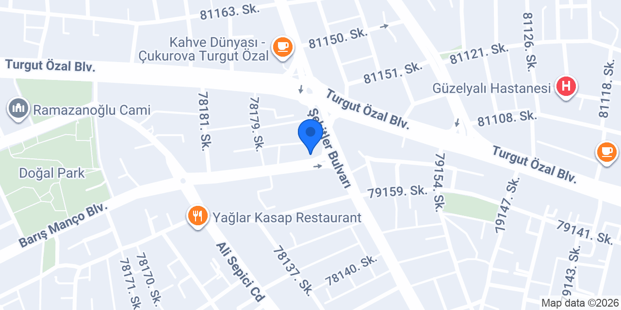 Türkmen Oto Lastik konumu