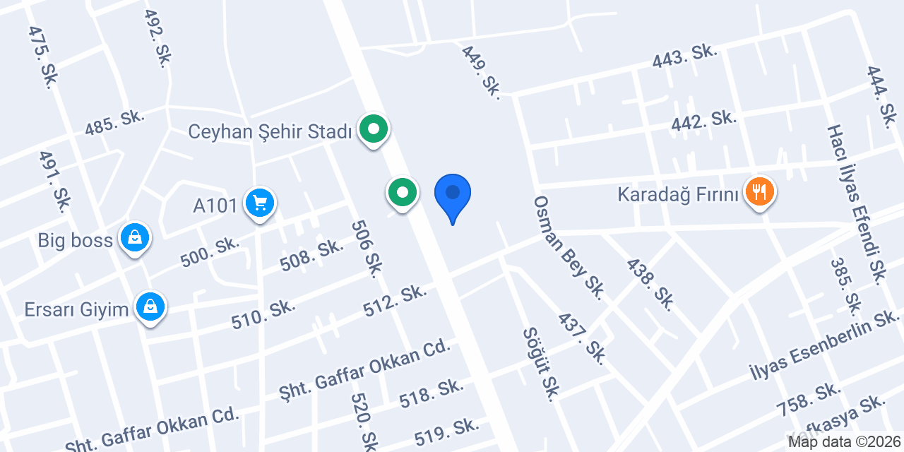 GSB Ceyhan Gençlik Merkezi konumu