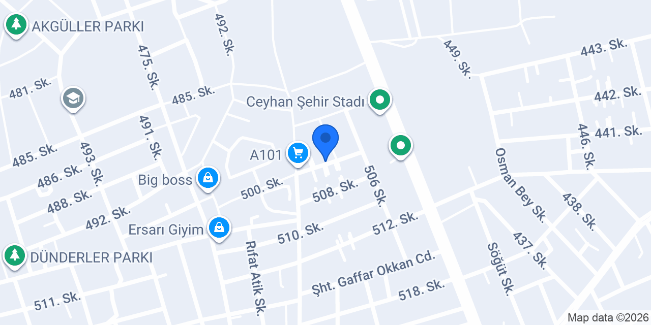 Orak inşaat Harfiyat konumu