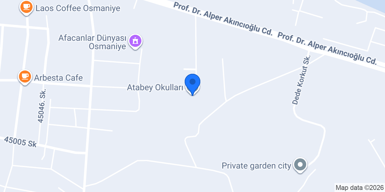Atabey Okulları konumu
