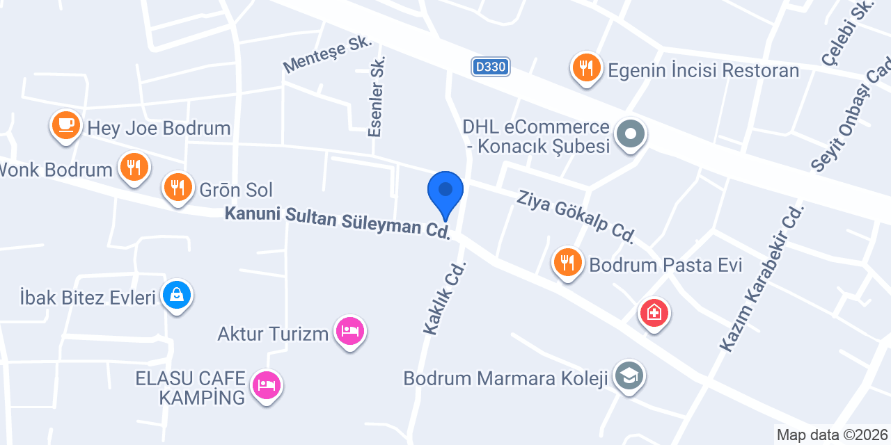 Psikoloji Bodrum® - Uzman Psikolog Bihter MEREY konumu