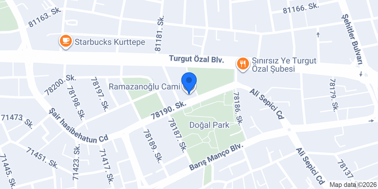 Ramazanoğlu Cami konumu