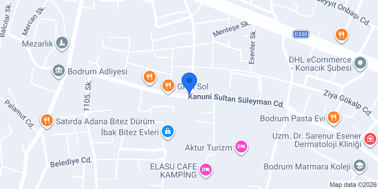 aru Bodrum konumu