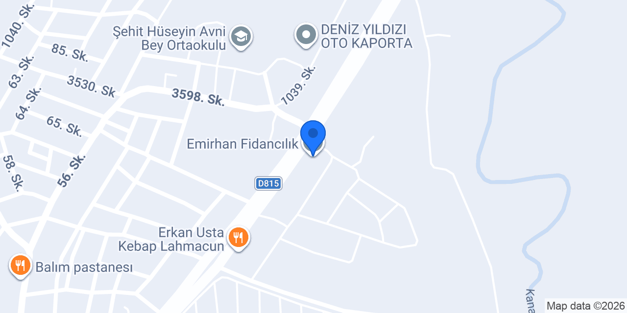 Emirhan Fidancılık konumu