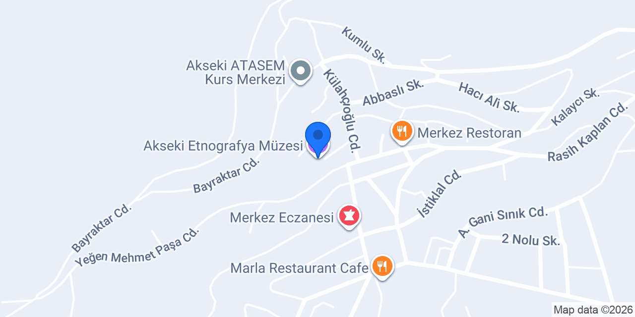 Akseki Etnografya Müzesi konumu