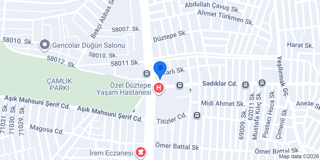 Op. Dr. Tanin Oğur konumu