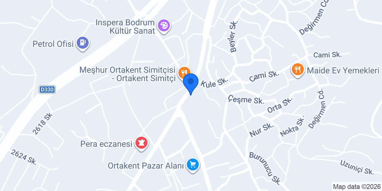 Ortakent Eczanesi konumu