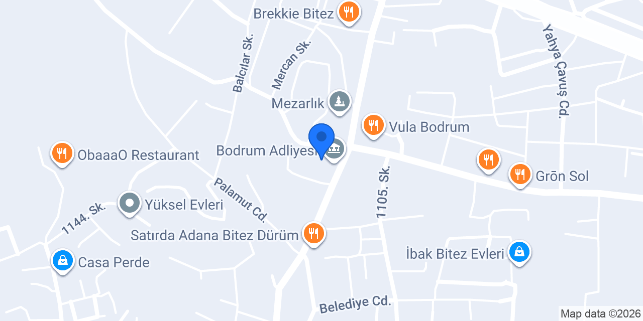 Bodrum Adliyesi konumu