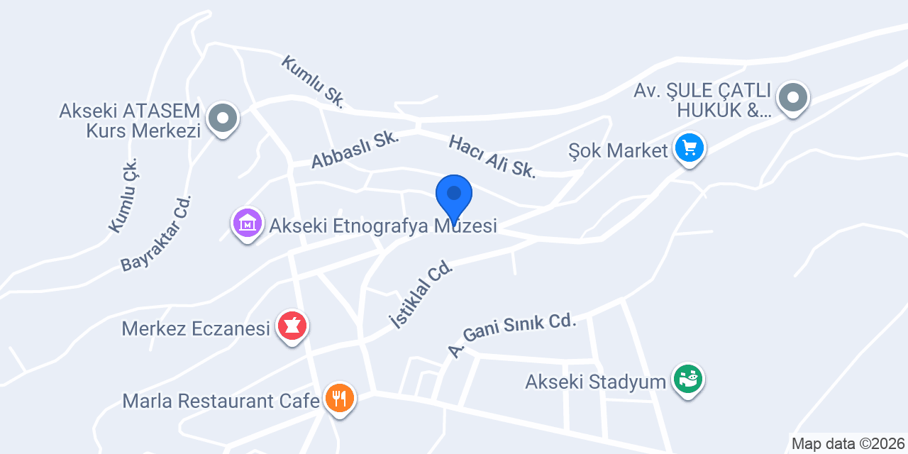 Akseki Belediyesi konumu