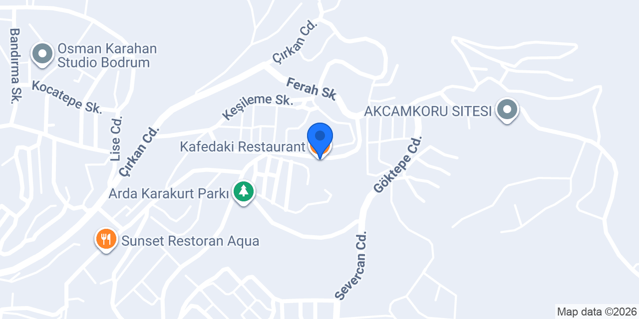 Kafedaki Restaurant konumu
