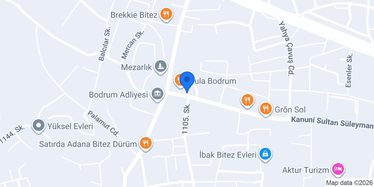 Avukat Ruhan Bacacı Sünbüloğlu Bodrum konumu