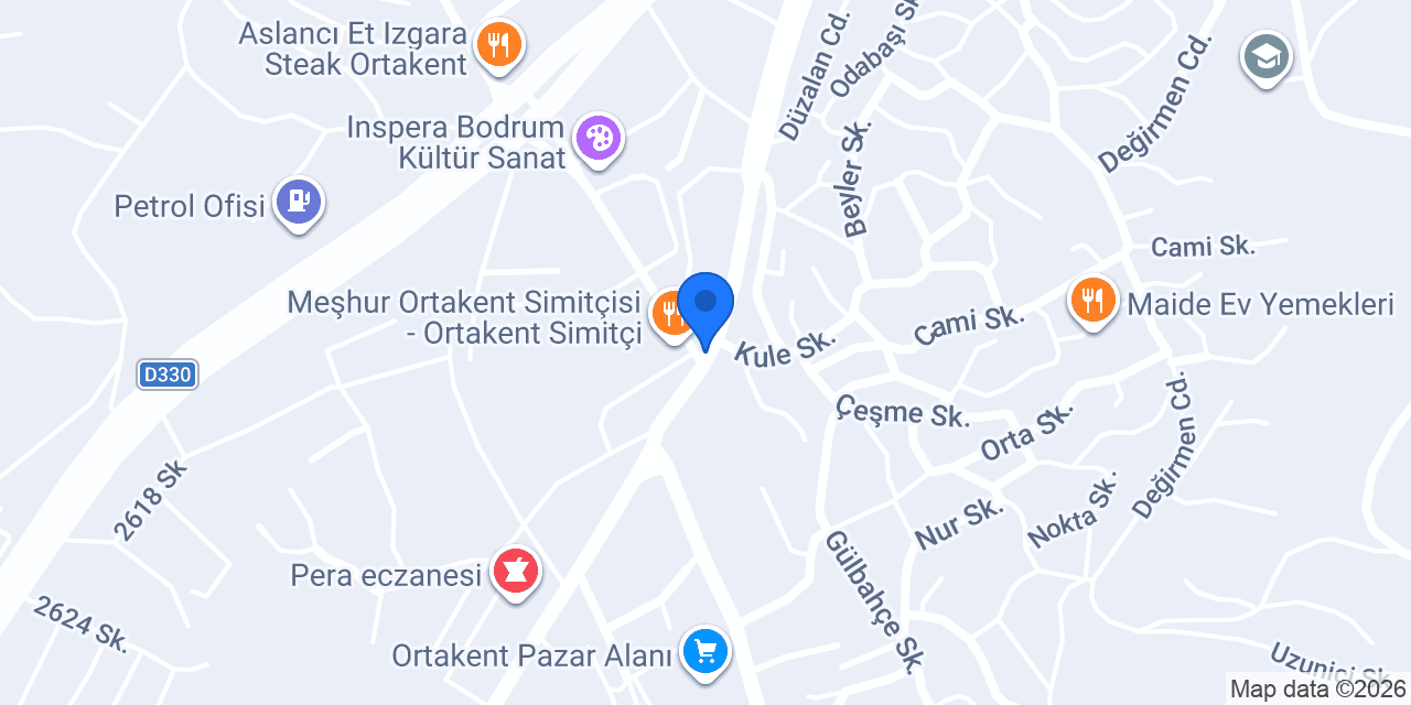 Ortakent Yahşi Taksi konumu