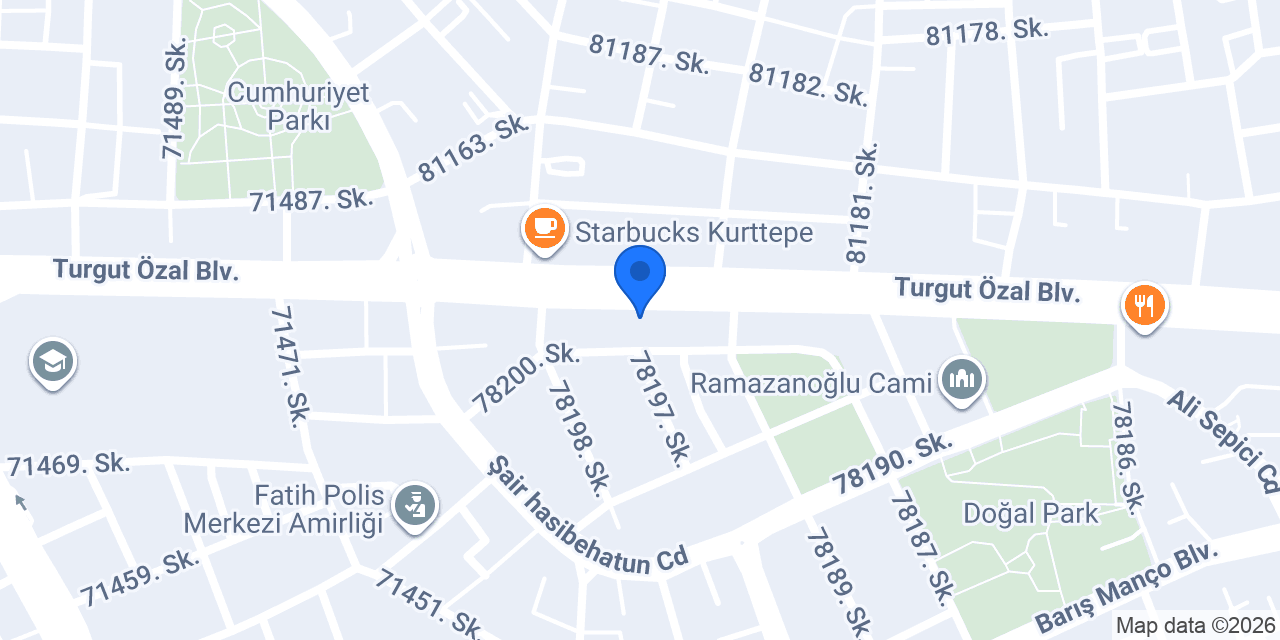 Garanti BBVA Kurttepe Şubesi konumu