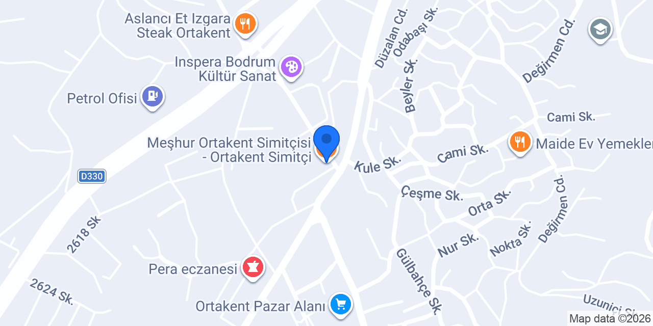 Meşhur Ortakent Simitçisi - Ortakent Simitçi konumu