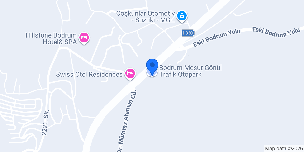 Bodrum Mesut Gönül Trafik Otopark konumu