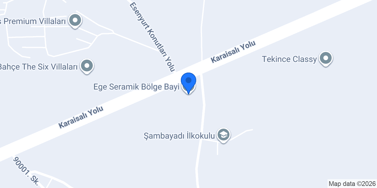 Ege Seramik Bölge Bayi konumu