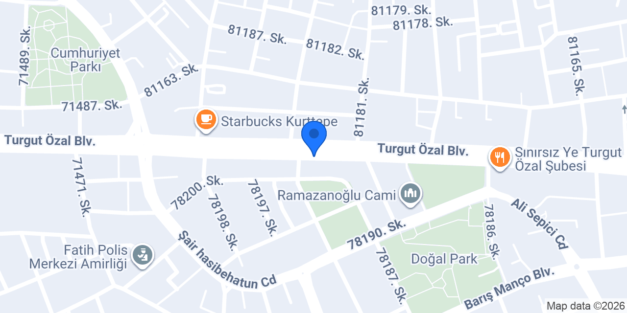 Çukurova Özal Taksi konumu