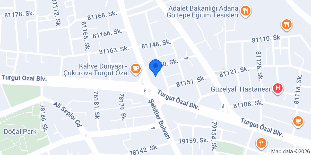 Op. Dr. Tugay Seküçoğlu konumu