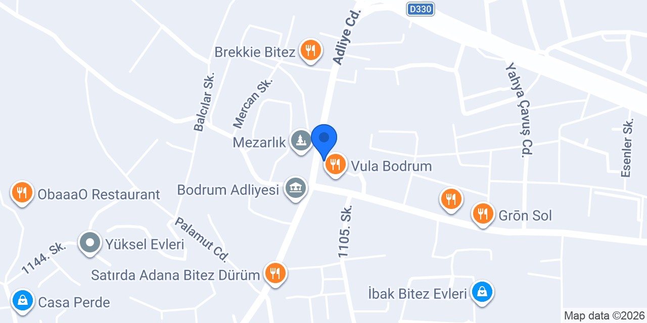Şark Köşesi Restaurant | Kebap, Pide, Lahmacun ve Deniz Mahsulleri | Bodrum konumu