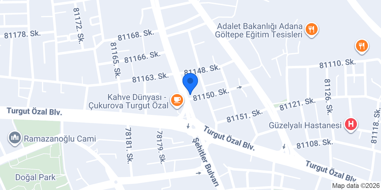 Açel Klinik konumu