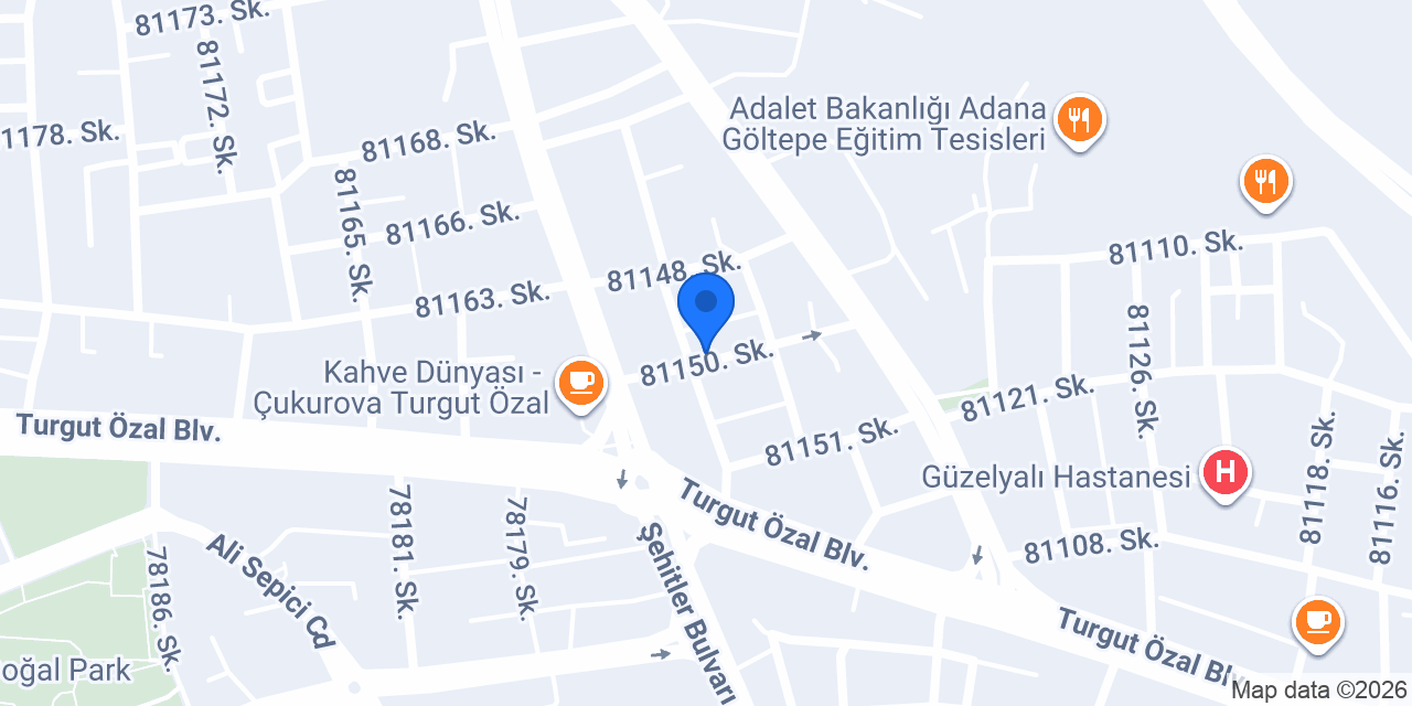 Chitchat English Course - Cafe - Adana şubesi konumu