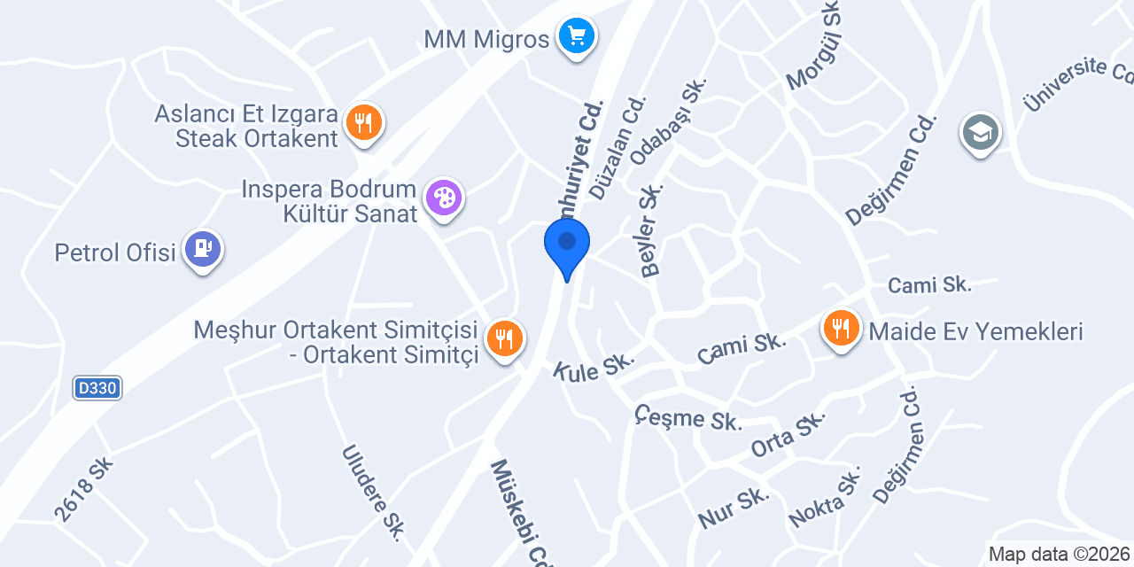 Ortakent Optik konumu